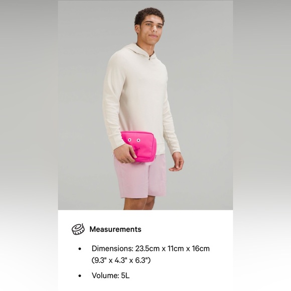 lululemon Daily Essentials Large Pouch 5L PINK New NWT - Picture 8 of 12